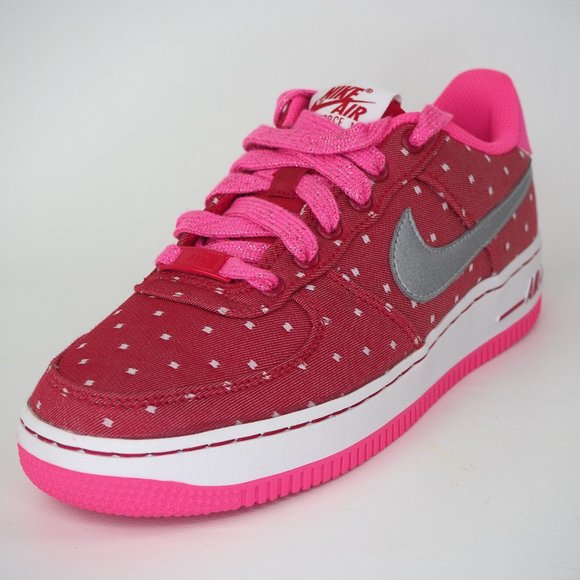 Nike Air Force 1 GS Girls Shoes Dark Red - Picture 2 of 12